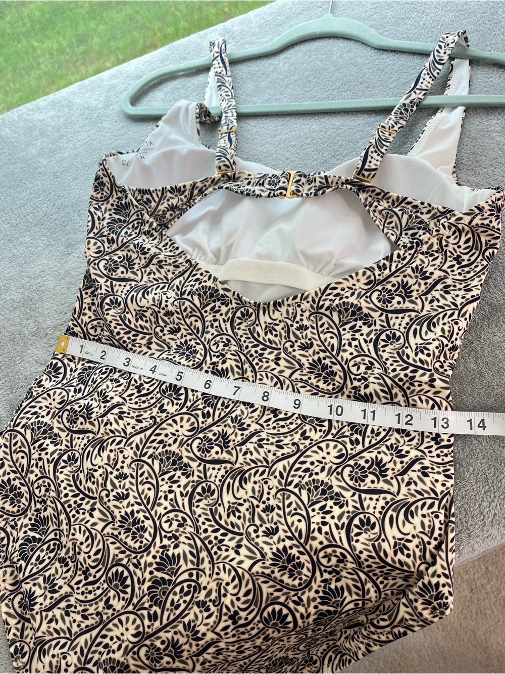 Athleta Square neckline ruched swimsuit size Medium - Picture 8 of 10